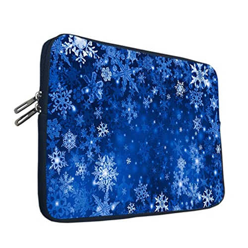 Image of TheSkinMantra Chain Laptop Sleeve Bag Compatible with Laptop /Macbooks /Chrombook /Notebook /Zbook (13.3 Inch [Chain], Snow Flakes)