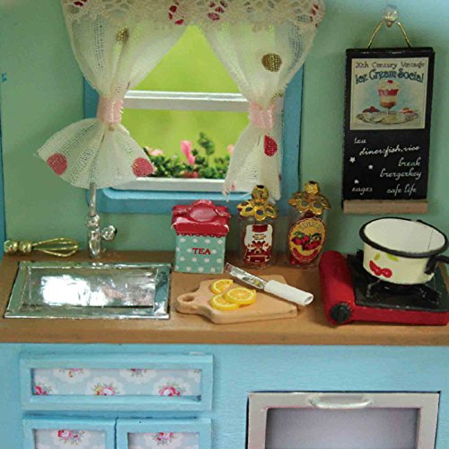 Ogrmar Wooden Dollhouse Miniatures Diy House Kit With Led Light-Time Travel #TOP2