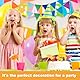 WUSJCOF 2 Stück Wetterfeste Wimpelkette für Outdoor, Einschulung Deko, Luftschlangen Regenbogen Deko, Girlande Geburtstag für Party, Festival, Spielturm und Spielhaus (Regenbogen)