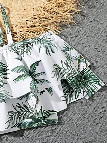 Verdusa Girl's 3 Piece Swimsuit Bathing Suit High Waist Bikini Sets with Cover Up3