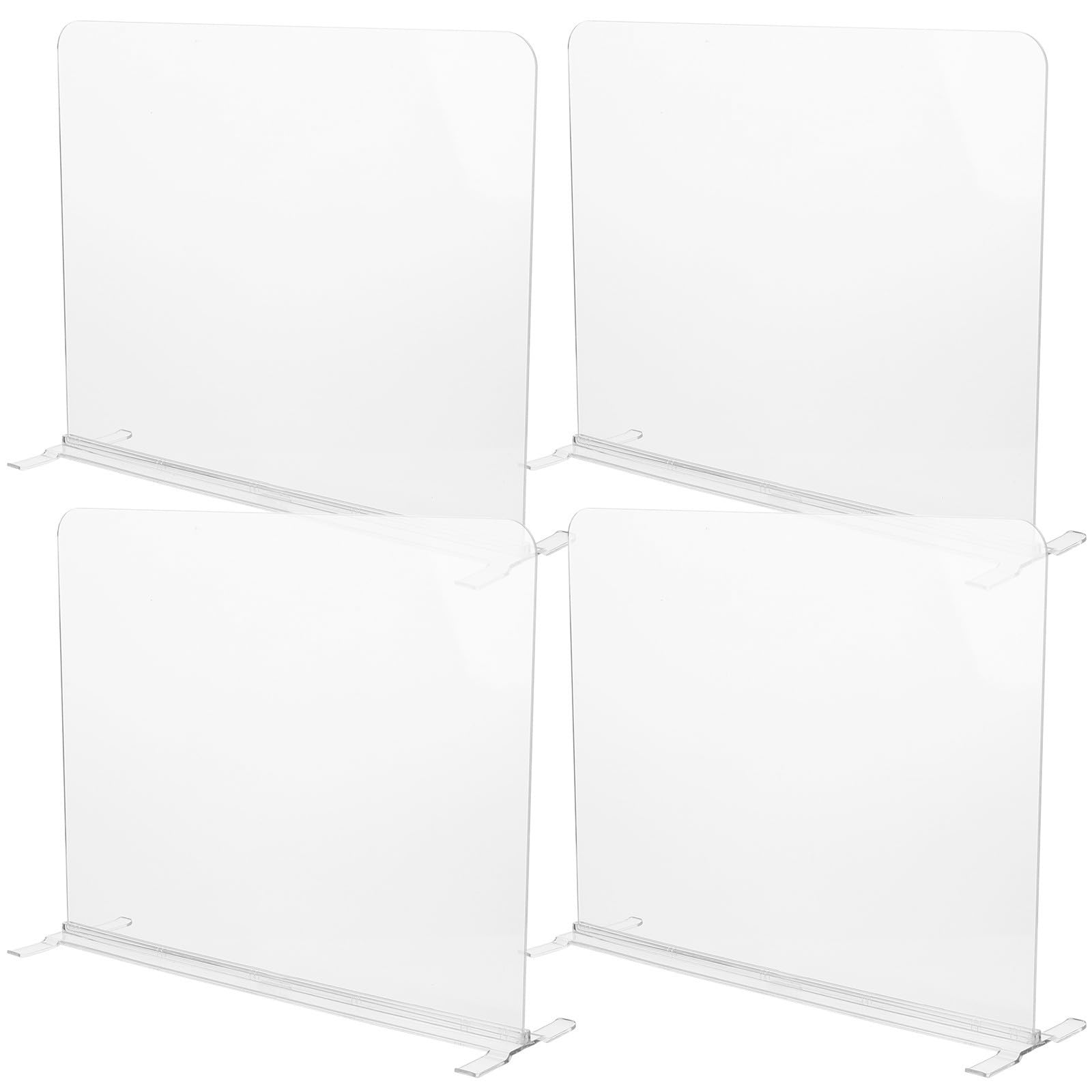 STOBAZA Divisores de Armario Transparentes de Acrílico Desmontables, Organizador de Ropa 4 Piezas para Cocina y Estanterías, Diseño Simple y Duradero