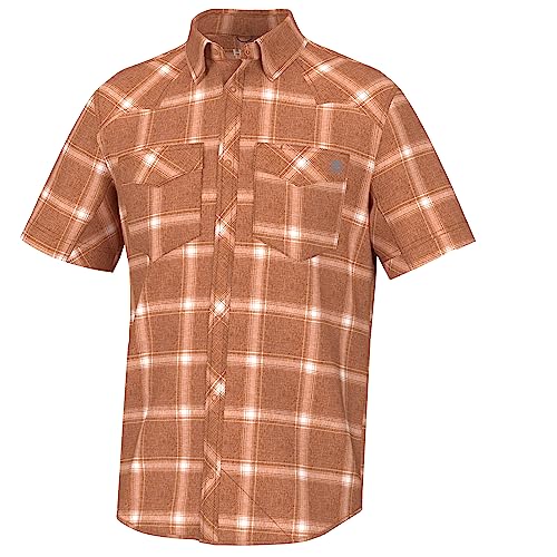 Chemise boutonnée à manches courtes pour homme avec son imprimé Creekbed unique
