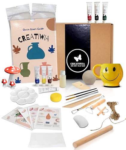 CREATIWIA Pottery Kit for Adults – Complete Air...