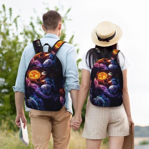 Sac à dos infirmière imprimé galaxie avec compartiment PC renforcé - 6