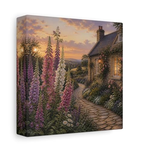Toile cottage nature 15x15 cm sur châssis de 3 cm | Finition premium art