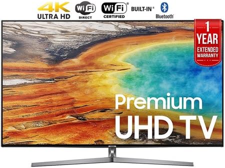 Samsung UN75MU9000FXZA 74.5in 4K Ultra HD Smart LED TV (2017 Model) + 1 Year Extended Warranty (Renewed)
