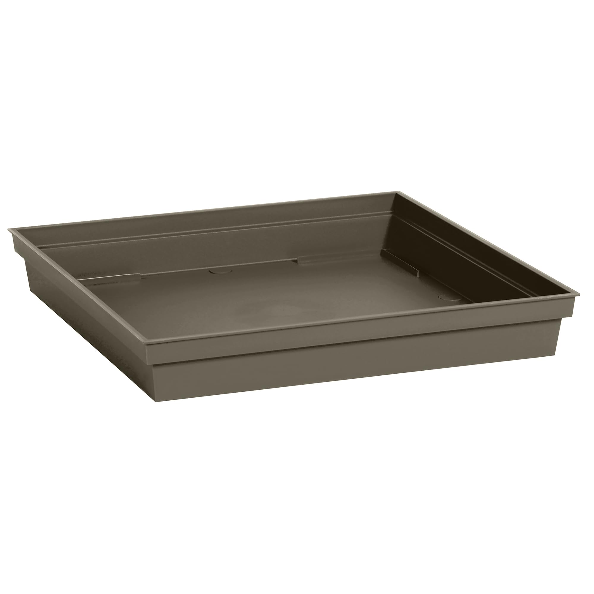 EDA Plastiques Toscane kwadratowy spodek do doniczek na rośliny 13644 BL SX6 26,7 x 26,7 x 3,8 cm
