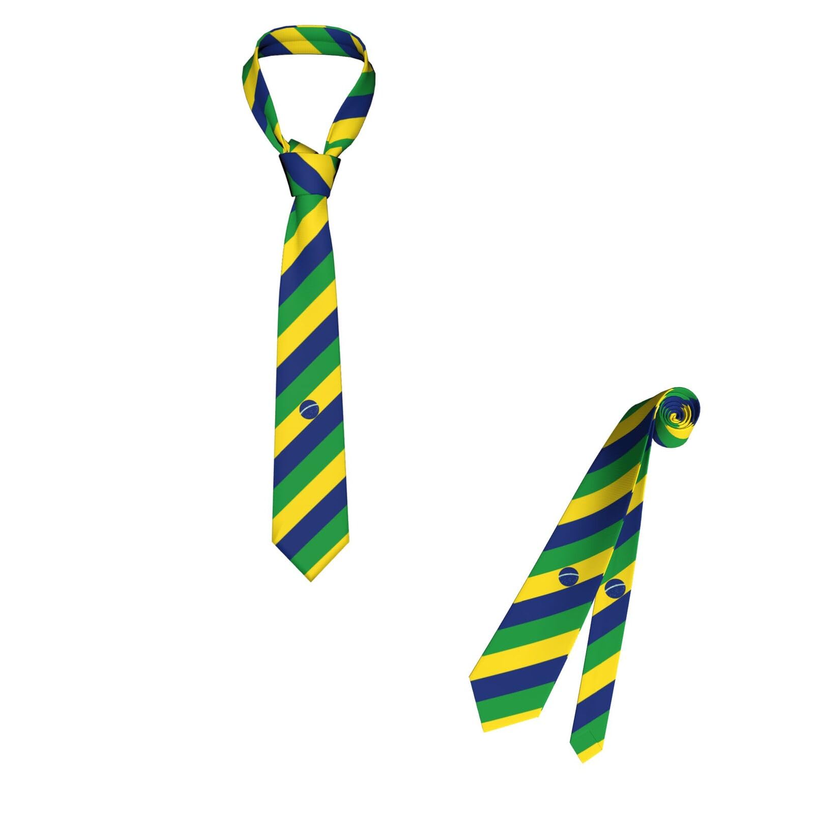 peiyeety Brazil Flag Brazilian Necktie Patriotic Pride Ties For Men Formal Business Graduate