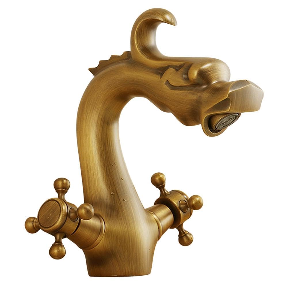 Robinet de lavabo Dragon en laiton pour une salle de bain rétro et chaleureuse