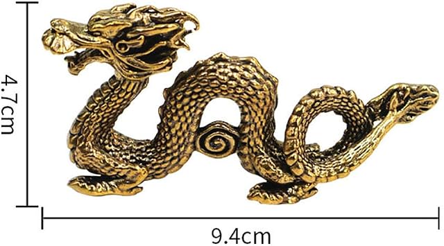Brass Dragon Statue,Chinese Brass Sculpture.Home Office Desk Decoration(SN16)