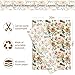 JarThenaAMCS 60 Sheets Floral Tissue Paper Boho Fall Flower with Leaves Wrapping Paper Decorative Art Tissue for Autumn Baby Shower Birthday DIY Crafts, 14 x 20 Inch