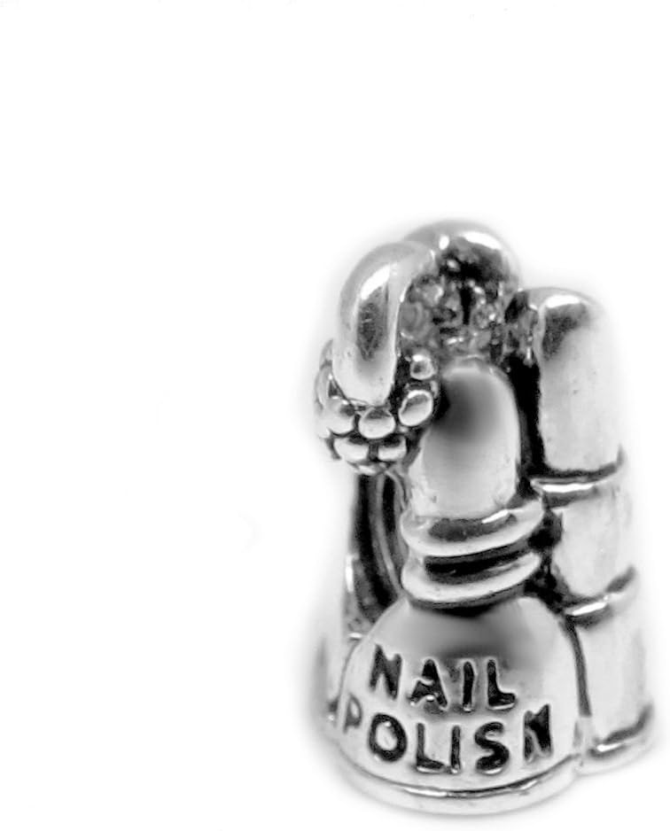 .925 Sterling Silver EvesErose "Nail Polish, Lipstick, Perfume" Charm Bead Girly Glam Fashion Lovers Salon Makeup Perfect Gifts Compatible Bracelet Brands: Authentic Pandora, EvesErose, Chamilia, Moress, Troll, Ohm, European, Zable, Biagi Bracelets / Necklaces & more!