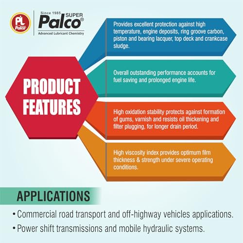 Image of PALCO PPG-4 15W40 | API:CF-4 /SJ & MB 228.1 Multigrade Engine oil for Diesel Commercial Road Transport Off Highway Vehicles | New Generation Automotive Vehicles | 5 Litres (Pack 4)