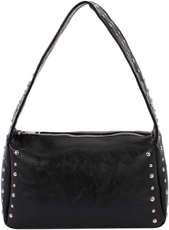 Studded Purse for Women Trendy Y2k Shoulder Bag Streetwear 2000s Hobo Purses and Handbags Vegan Leather Aesthetic Tote