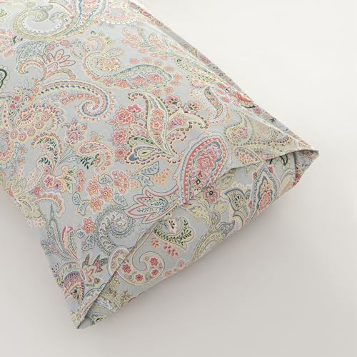 Susybao SZJRQC2023120710CA 100% Cotton Pillowcases Queen Size Set Of 2 Paisley Floral Patterned Pillow Covers Envelope Closure End Boho Flower Pillow Cases Bohemian Bed Pillow Encasement Soft thumb #5