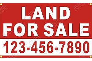 28" X 46" Custom Printed "LAND FOR SALE" Banner Sign