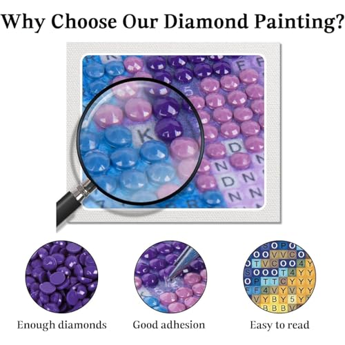 Image of JAKI Diamond Art Painting Kits for Adults-Diamond Art for Adults Cartoon,Full Drill Diamond Art Kits for Gift Home Wall Decor(13.8x13.8inch)