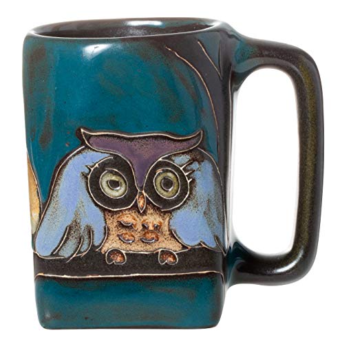 Taza artesanal con diseño de búhos 12 oz miniatura 3