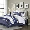 Madison Park Blaire Cozy Comforter Set-Luxurious Faux Silk Traditional Pieced Design All Season Down Alternative Bedding…