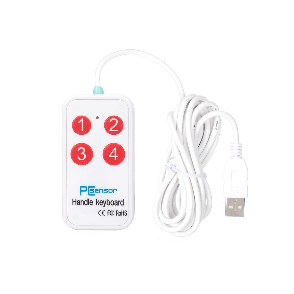 HK_4 USB Handle Keyboard 4 Buttons Handle Keyboard Support Custom Button Settings for Teaching Pads Drawing