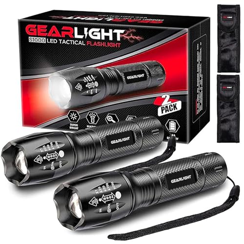 GearLigh Torch LED Flashlights - Mini Camping Flashlights with 5 Modes, Zoomable Beam - Powerful and Bright for Outdoor Use (B0CWKT5LDT) Amazon Price History, Amazon Price Tracker