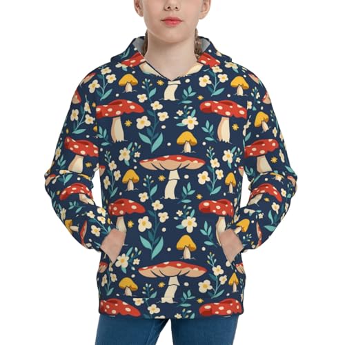 Colorful Mushrooms Kid Hoodies Boys Sweatshirts Girls Pullover with Pocket