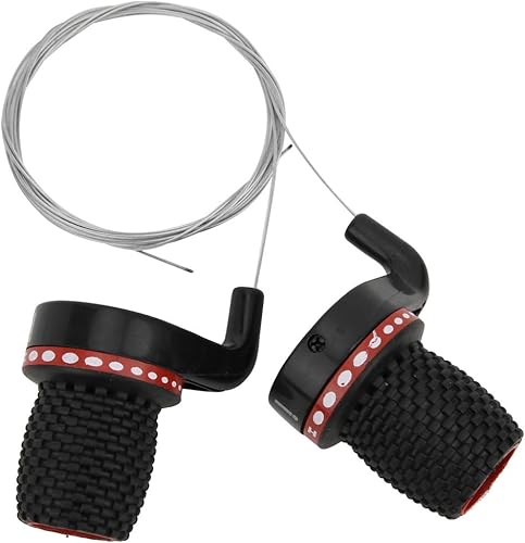 Miniatura 4 de Ozgkee 2 pares de palanca de cambios de velocidad para bicicleta, mango de transmisión de 7 agarres, mango trenzado para bicicleta de montaña