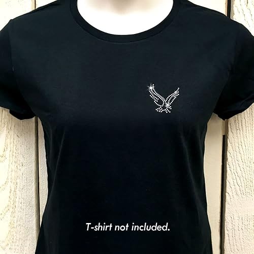 Miniatura 5 de Eagles Mascot - Juego de 9 camisetas de cristal con diamantes de imitación para planchar con cinta de animación JCS Rhinestones