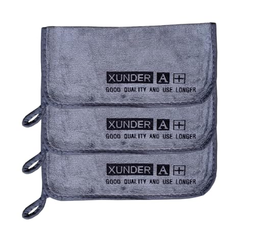 Image of Microfiber Cloth for Car Cleaning and Detailing, Double Sided, Microfiber Towel for Car & Bike, Soft Car Wash Cloth for Fast Cleaning (Pack of 3, 30 x 30 cm)
