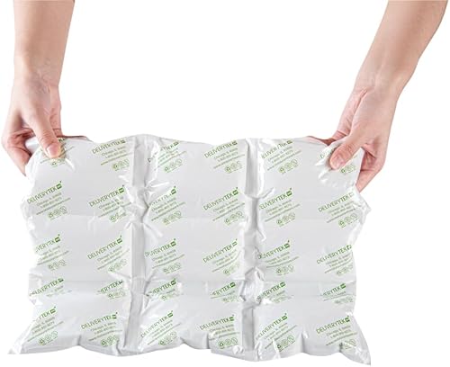 Miniatura 9 de Restaurantware Delivery Tek - Hojas de hielo de 15.4 x 11.4 pulgadas, 10 paquetes fríos duraderos, diseño fácil de usar, a prueba de fugas, bolsas