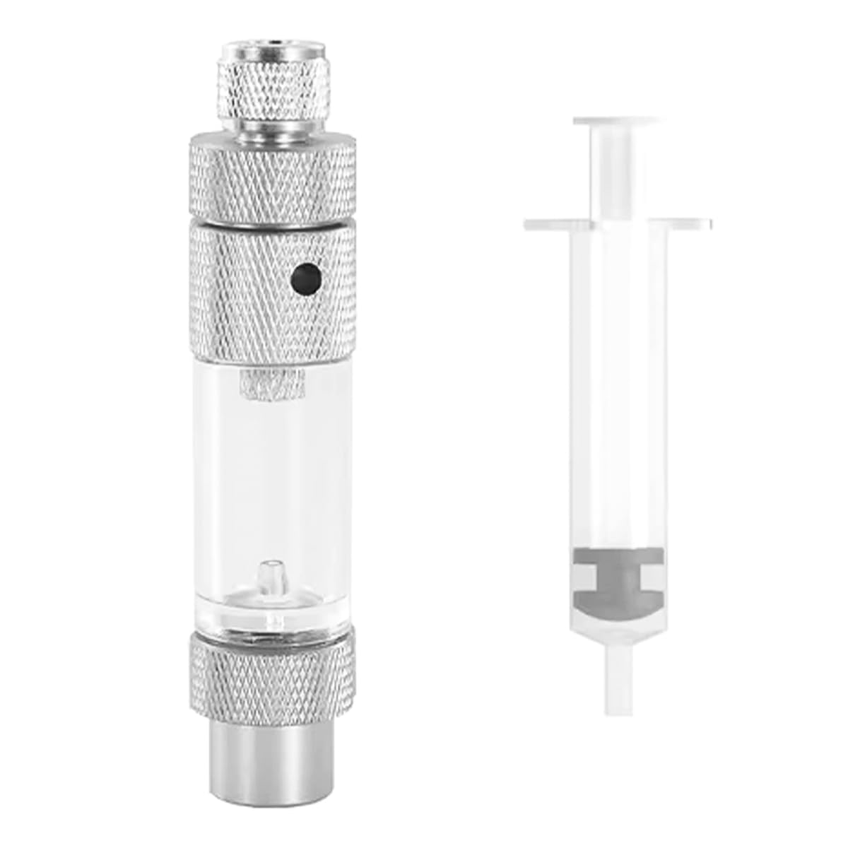 Muiltvoe CO2 Bubble Counter Aluminum Alloy Non-Return Aquarium CO2 Regulator Single Head for Most CO2 Systems