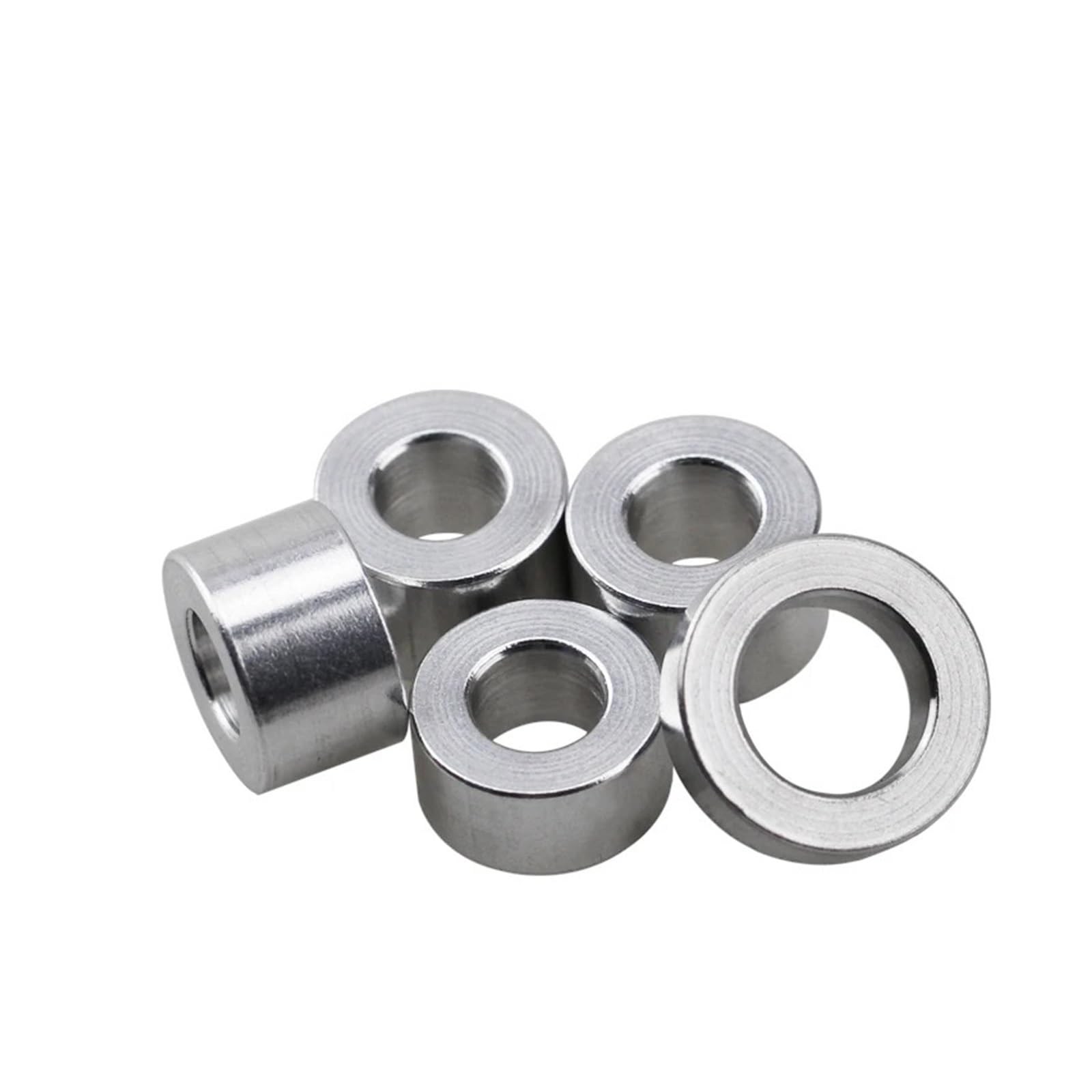 Entretoises rondes en alliage d'aluminium, rondelles plates en acier inoxydable, 5/10 pièces M3 M4 M5 M6 M8 M10, rondelles creuses rondes en aluminium, sans filetage