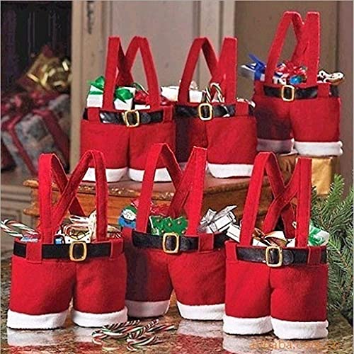 Creative Bag, Santa Pants Style Bag, Lovely Cute Treat Bags, Stocking Tree Filler Sacks Stocking Xmas Gift, Christmas Decorations, Christmas Christmas Bag, Wedding Candy Bag