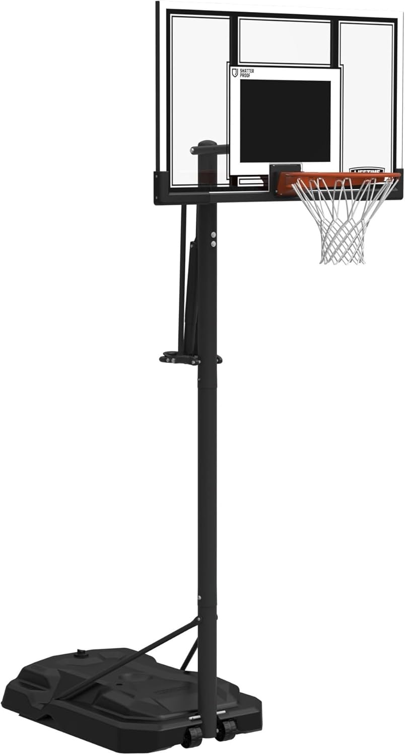 Lifetime Adjustable Basketball Hoop (54-Inch Polycarbonate) Portable Basketball System