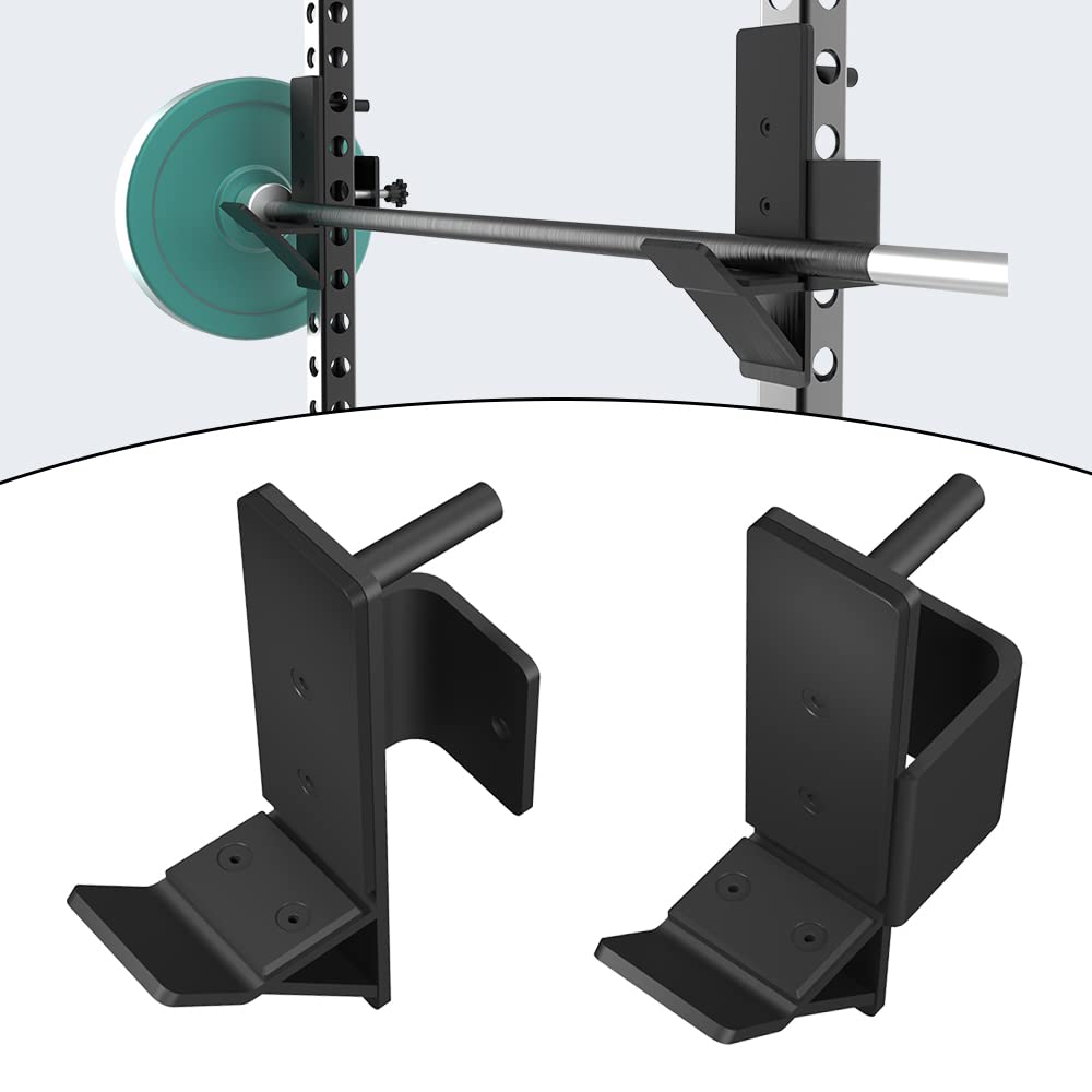 Vikofan 2"x3" J-Cup J-Hook Barbell Holder Power Rack Weight Rack Attachments Fit For Weight Lifting Strength Training