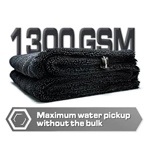 Blackline Microfiber Car Drying Towel 24"x36", 1300GSM Twisted Loop — photo 6 of 6