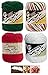 Lily Sugar n' Cream Variety Assortment Holiday 4 Pack Bundle 100 Percent Cotton Medium 4 Worsted Red White Green with 3 Christmas Patterns (Holiday 5)