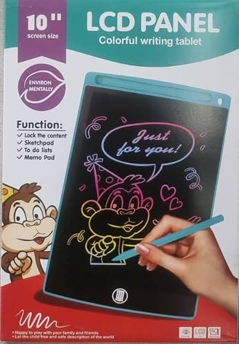 LCD Panel Colorful Writing Tablet, 10" Screen Size, Sketchpad, To-do Lists, Memo Pad