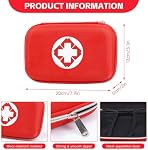 YouNuo Mini First Aid Kit, 153 Pieces Waterproof Emergency Hard Shell Case, All-Purpose Portable Compact First Aid Kit, Ideal for Home/Car/Travel/Camping/Hiking/Outdoor Emergencies (Red)