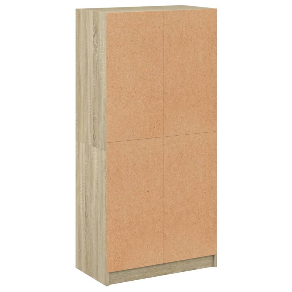vidaXL Buffet Haut avec Portes chêne Sonoma Bois d'ingénierie, Armoire latérale, Armoire de Rangement Haute, vitrine Haute, Armoire Haute