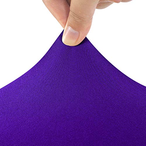 Image of Peomeise 4FT Spandex Table Cover Rectangular Stretch Spandex Tablecloth (Purple,4FT)