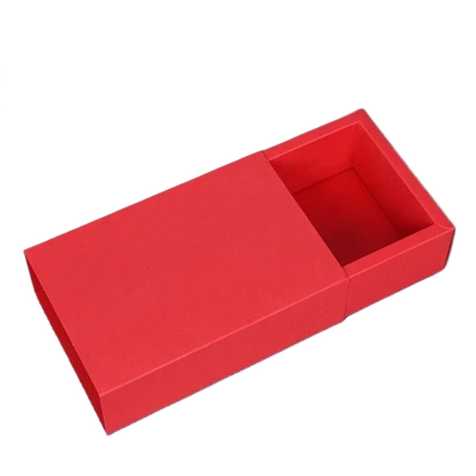 Packung Kraftpapier-Lippenstiftetuis 10 Stück braune/schwarze/weiße ausziehbare Geschenkbox | For Süßigkeiten(Red,24.5x14x8.5cm)