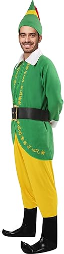 Miniatura 4 de Men's Elf Costume the Elf Costume Adult Christmas Elf Costume Men Christmas Costume Elf Suits