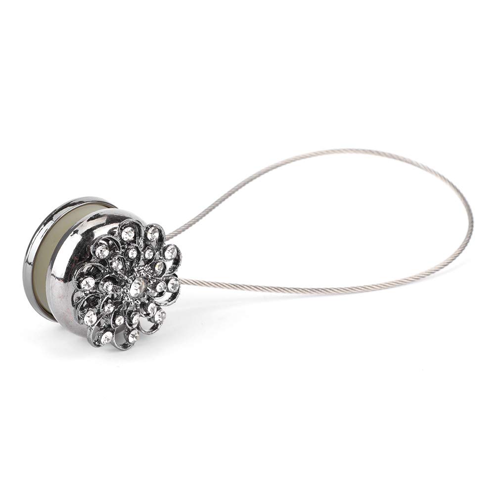 SYH&AQYE Embrasses magnétiques pour Rideaux, embrasses de Rideaux en Alliage de Boucle de Rideau magnétique de Style européen avec décoration de fenêtre en Strass