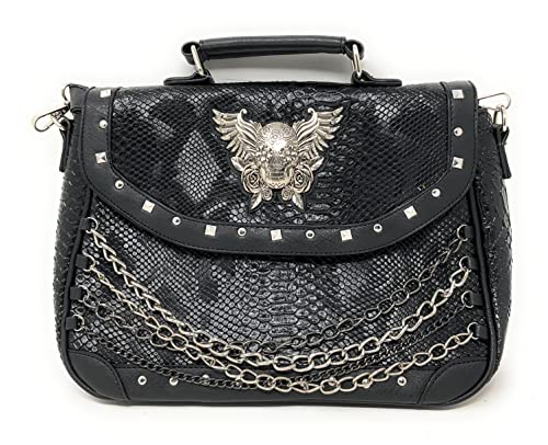 Texas West Women's Skull Chain Concealed Carry Handbag Purse Shoulder Bag Crossbody2