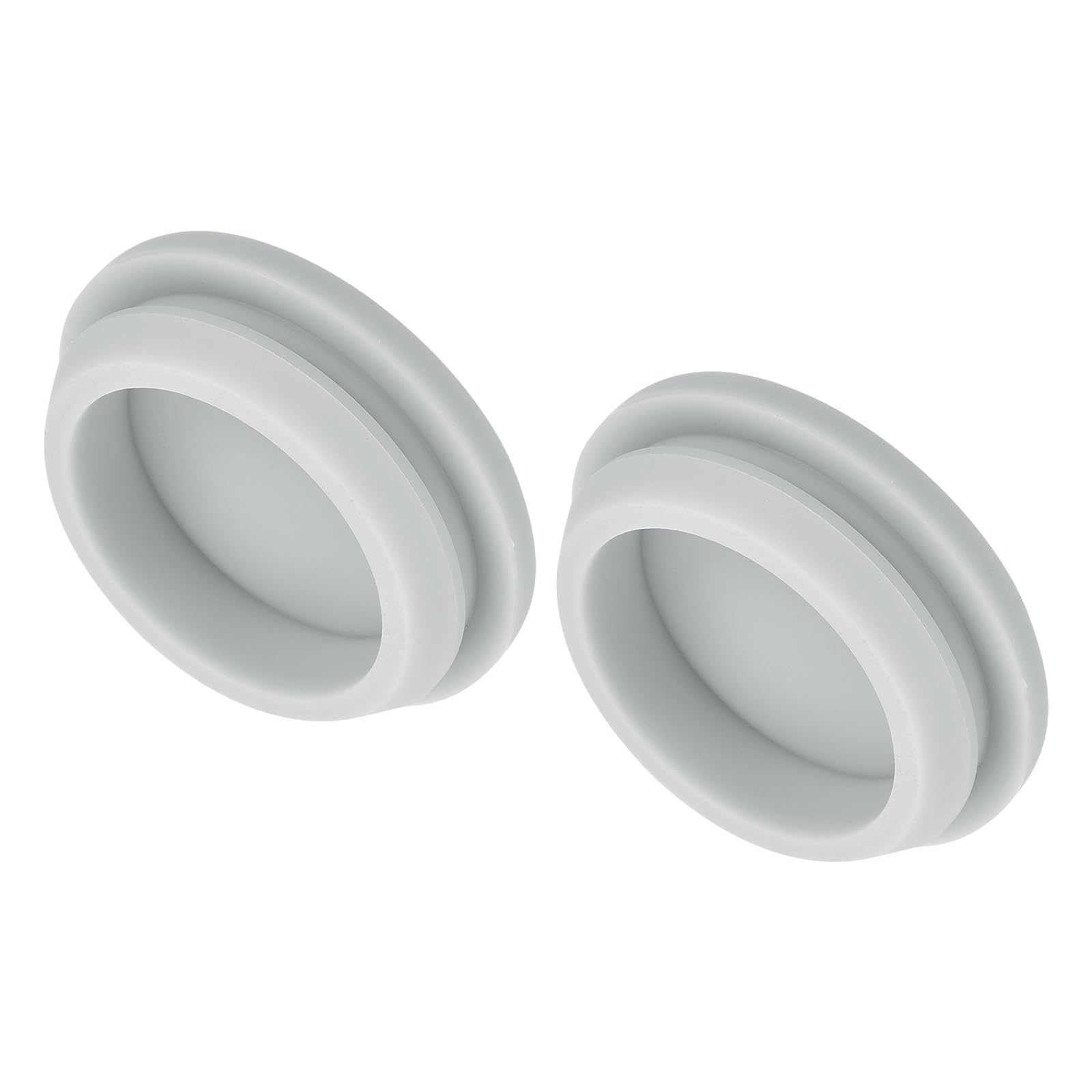 MECCANIXITY 2pcs Silicone Snap in Locking Hole Plugs,29mm/1.1 Inch Mounting Diameter Narrow Groove Width 2.5mm Panel Seal Cover Round for Kitchen Bulkheads Waterproof Sealing Plugs Grey