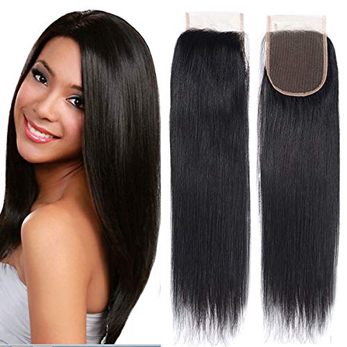 Straight Ponytail Extension Human Hair 120g Wrap Around Ponytail Natural Color 100% Remy Human Hair Magic Paste Long Ponytail Clip in Hair Extensions Straight Ponytail (20, 4x4)