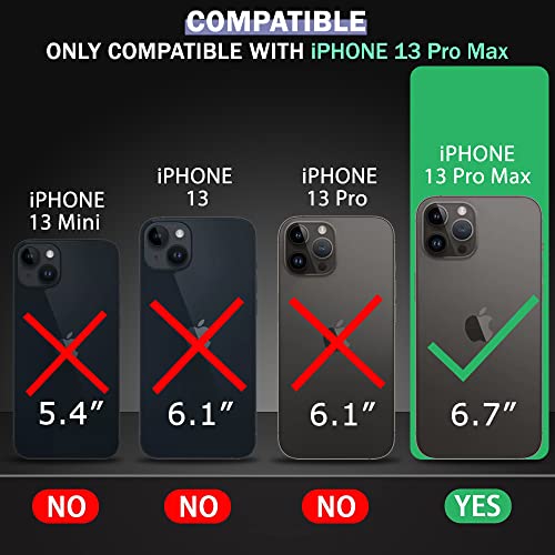 Image of TheGiftKart Ultra-Hybrid Crystal Clear Back Cover Case for iPhone 13 Pro MAX | Slim Fit Shockproof Design | Camera Protection Bump | Transparent Back (PC & TPU | Sierra Blue Bumper)