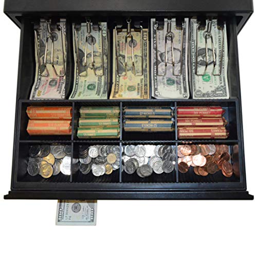 Point Of Sale/Register Heavy Duty Rj-12 Key-Lock Cash Drawer With Bill Coin Trays, Keep Your Money Safe, Black 78Kr410 By Science Purchase #TOP1