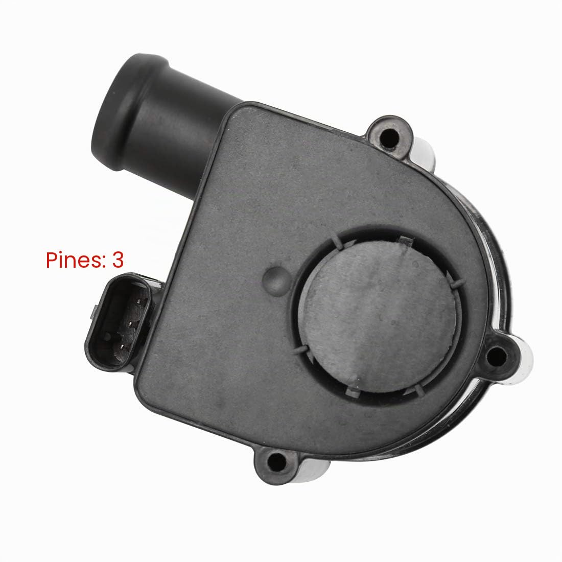X AUTOHAUX Bomba De Agua Auxiliar Refrigerante para Audi A3 04-12 1pc | OE 5Q0965561B, Color Negro Y Blanco, Material Plástico Y Metal, Tamaño 8.5x6x9.2cm, Para Audi A4/A5/A6, Para VW Golf 13